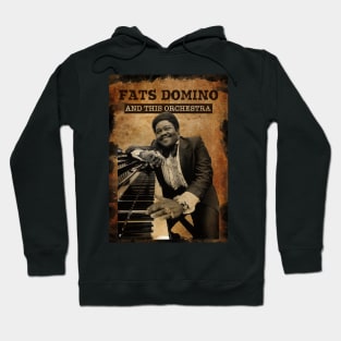 Vintage Old Paper 80s  Style Fats Domino And The Orchestra Hoodie